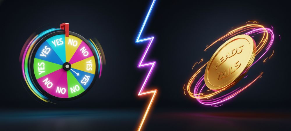 Yes or No Wheel vs Coin Flip